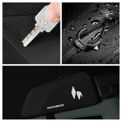 6. Torba na górną rurę Rockbros AS-151 RideMate wodoodporna - czarna