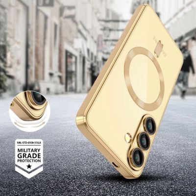 4. Etui Tech-Protect MagFlex MagSafe na Samsung Galaxy A56 5G - przezroczysto-złote
