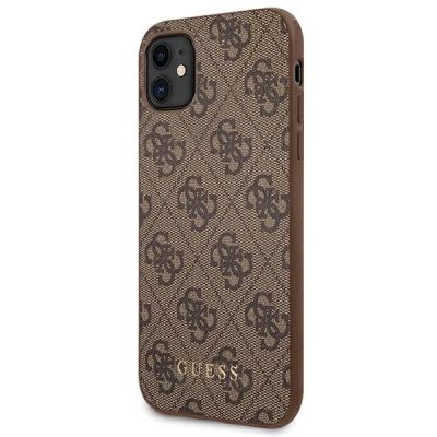 2. Etui Guess 4G Metal Gold Logo na iPhone 11 / Xr 6,1" - brązowe
