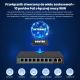 6. Extralink Switch PoE CERES 8x 100Mb/s PoE/PoE+, 2x RJ45 Uplink 100Mb/s, 96W