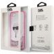 8. Etui Karl Lagerfeld Glitter Karl's Head na iPhone 7 / 8 / SE 2020 / SE 2022 - różowe