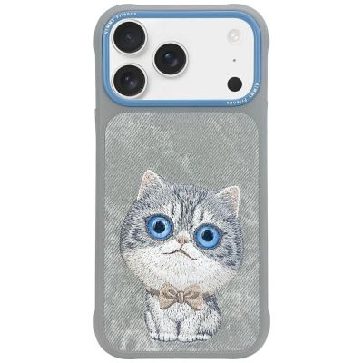 Etui Nimmy Big Eyed Pet 2.0 Cat do iPhone 17 - szare