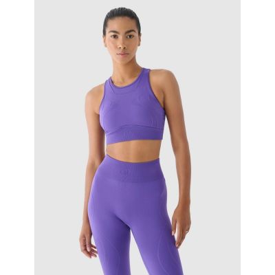 Biustonosz treningowy bezszwowy ze średnim wsparciem 4F x anna lewandowska 4F 4FALSAW24USBAF169-51S