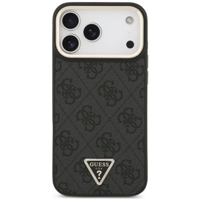 3. Etui Guess 4G Triangle Logo MagSafe na iPhone 17 Pro Max - czarno-złote