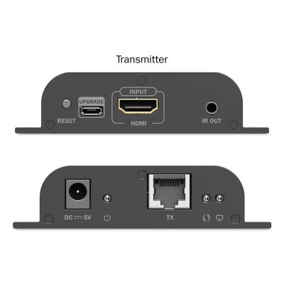 10. Przedłużacz (extender) po skrętce kat.6 HDMI 4K/60Hz przez IP 1G lub do 120m/200m, max. 253 odbiorniki, sterowanie IR - zestaw