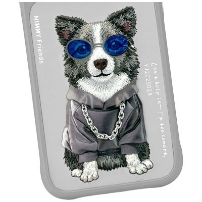 5. Etui Nimmy Glasses Cool nag na iPhone 17 Pro - szare