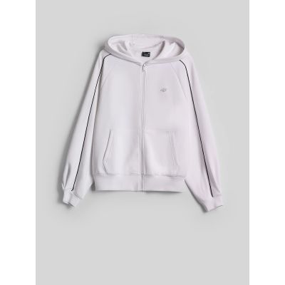 6. Bluza dresowa regular z kapturem damska 4F 4FRSS26TSWSF2990-10S