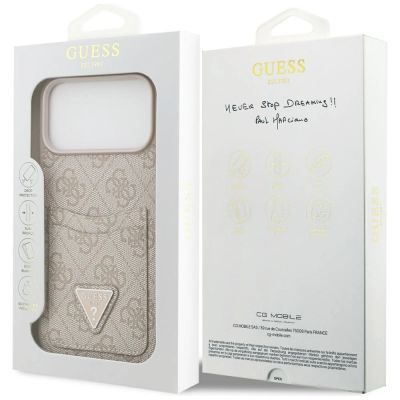 8. Etui Guess 4G nauble Card Triangle na iPhone 17 Pro Max - różowe