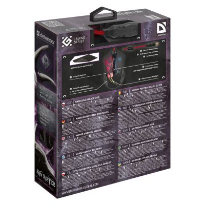 6. DEFENDER MYSZ PRZEWODOWA GAMINGOWA SIN'SISTER GM-933 OPTIC 7200 DPI 6P 52933