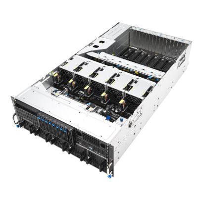 9. Platforma Asus Rack (4U) ESC8000A-E13P AMD EPYC 9005 (8xNVMe, 2xM.2, 2x10Gbe, IPMI, 3200W)