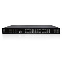 Zarządzalny przełącznik PoE+ LevelOne GB/L2 28-portowy 19" 390W 1Gbps
