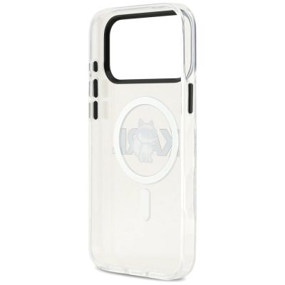 7. Etui Karl Lagerfeld IML Choupette Sketch Logo MagSafe na iPhone 17 Pro - przezroczyste