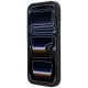 5. Etui Mercedes Leather Mesh with Bow Line MagSafe na iPhone 18 Pro Max / 17 Pro Max - ciemnoszare