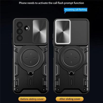 5. Etui na Samsung Galaxy A17 4G / A17 5G / A18 / A26 z podstawką i przesuwaną osłoną obiektywów - czarne