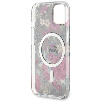 7. Etui Guess Flower MagSafe na iPhone 14 - zielone