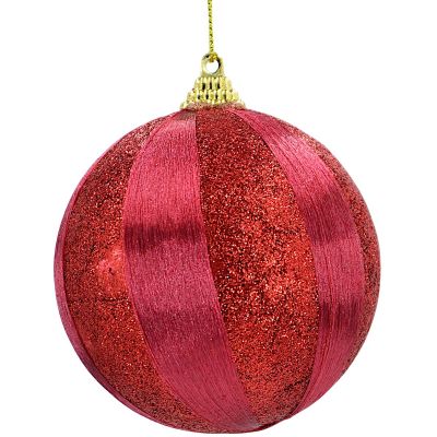 3. BOMBKA PLASTIKOWA BEZPIECZNA 10CM CZERWONA 4SZT STRIPES MICA