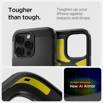 12. Etui Spigen Tough Armor "T" MagSafe na iPhone 16 Pro Max - czarne