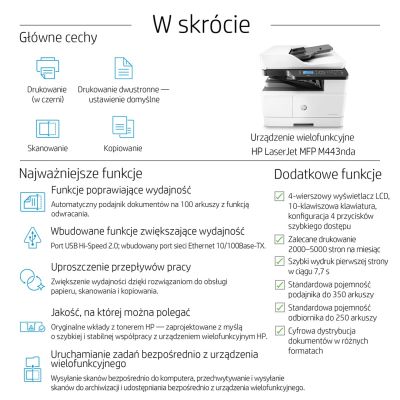 10. Urządzenie wielofunkcyjne HP LaserJet M443nda