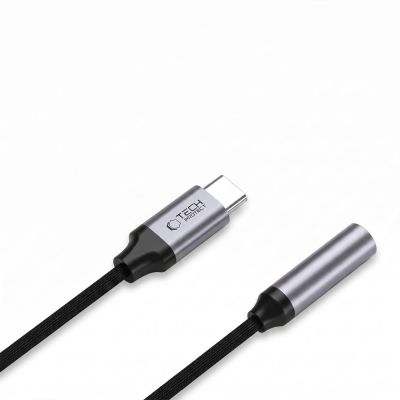 3. Adapter Tech-Protect Ultraboost USB-C to Mini Jack 3.5mm DAC - ciemnoszary