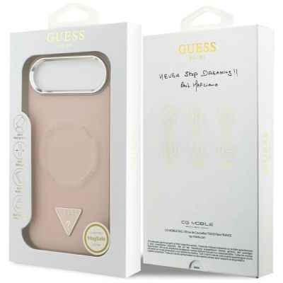 8. Etui Guess Triangle Logo MagSafe na iPhone Air - różowe
