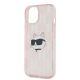 6. Etui Karl Lagerfeld IML Choupette Head & Monogram na iPhone 14 / 15 / 13 - różowe