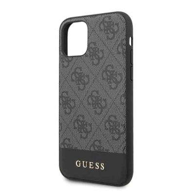 3. Etui Guess 4G Stripe Collection na iPhone 11 6,1" / Xr - szare