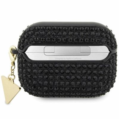 2. Etui Guess Rhinestone Triangle na AirPods Pro - czarne