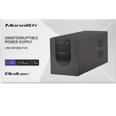 11. QOLTEC ZASILACZ AWARYJNY UPS LINE INTERACTIVE MONOLITH | 2000VA | 1200W