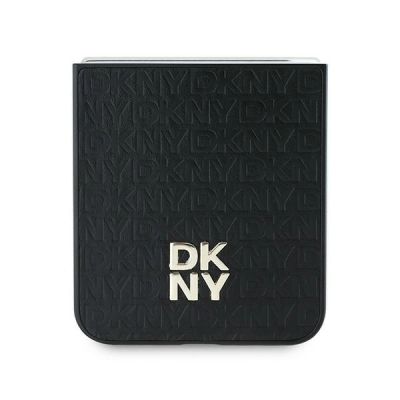 5. Etui DKNY Repeat Pattern Stack Logo na Samsung Galaxy Z Flip6 - czarne