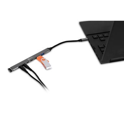 5. BakkerElkhuizen USB-C Hub 7-in-1 (3A+4C) USB Type-C 5000 Mbit/s Czarny, Szary