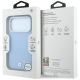 8. Etui BMW Sign Inclined Deboss Letters MagSafe na iPhone 17 Pro / 18 Pro - niebieskie