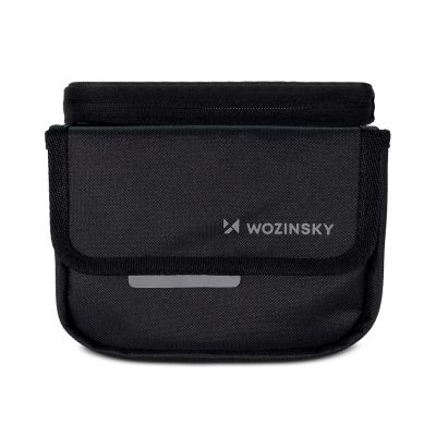 6. Wozinsky torba rowerowa na ramę sakwa na rower wodoodporne etui na telefon 1,5l czarny (WBB26BK)