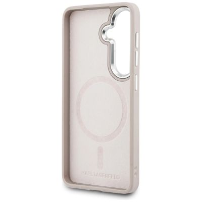 7. Etui Karl Lagerfeld Embossed Ring RSG Logo MagSafe na Samsung Galaxy S26 - różowe