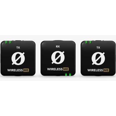 18. RODE Wireless ME Dual - Kompaktowy bezprzewodowy system mikrofonowy z dwoma nadajnikami do nagrywania dwukanałowego (czarny)
