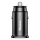 Baseus Square inteligentna ładowarka samochodowa 2x USB QC3.0 Quick Charge 3.0 SCP AFC 30W czarny (CCALL-DS01)