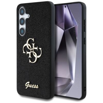 Etui Guess Fixed Glitter Big 4G Metal Logo do Samsung Galaxy S25 czarny