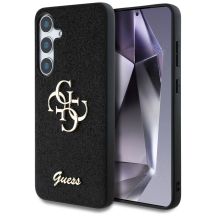 Etui Guess Fixed Glitter Big 4G Metal Logo do Samsung Galaxy S25 czarny