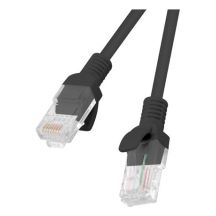 PATCHCORD KAT.5E UTP 1M CZARNY FLUKE PASSED LANBERG 10-PACK