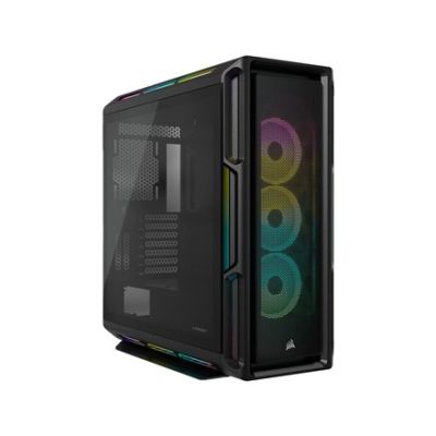 7. Korsarz | Inteligentna obudowa ze szkła hartowanego | iCUE 5000T RGB | Szyba boczna | Czarny | Wieża środkowa | Zasilacz w zestawie Nie | Format ATX