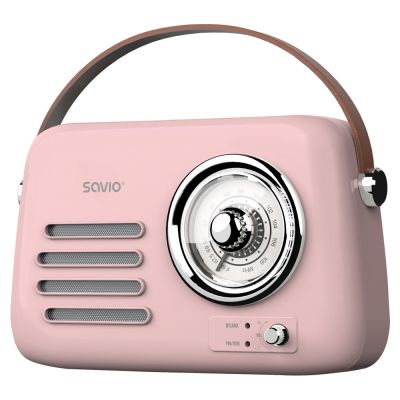 4. SAVIO RADIO PRZENOŚNE RÓŻOWE RS-03