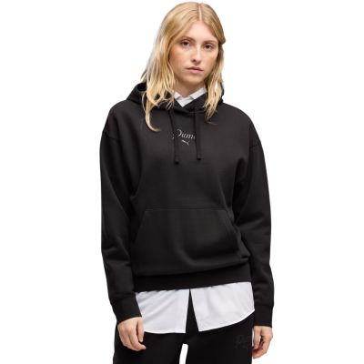 Bluza damska Puma ESS Script Comfort Hoodie czarna 694136 01