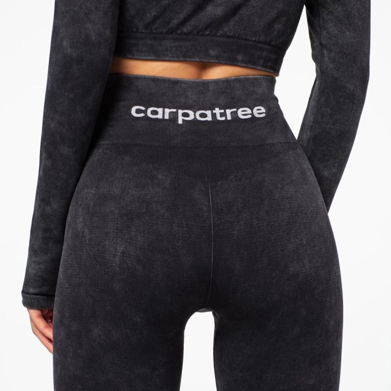 3. Legginsy damskie sportowe Carpatree  Yasmine wysoki stan marmur  - CP-YSL-BL