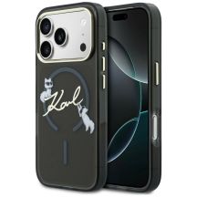 Etui Karl Lagerfeld Script Logo MagSafe na iPhone 18 Pro Max / 17 Pro Max - czarne