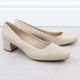 15. Czółenka na klocku beżowe Sergio Leone PB291