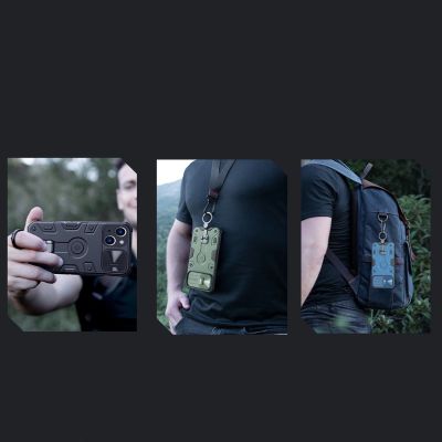 14. Nillkin CamShield Armor Pro Magnetic Case etui iPhone 14 Plus magnetyczny pokrowiec MagSafe z osłoną na aparat niebieskie