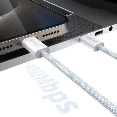 4. Kabel Dudao L6C USB-C - USB-C PD 30W 2m - jasnoniebieski