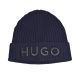 Czapka zimowa beanie Hugo Boss wełniana granatowa - 50495778-410