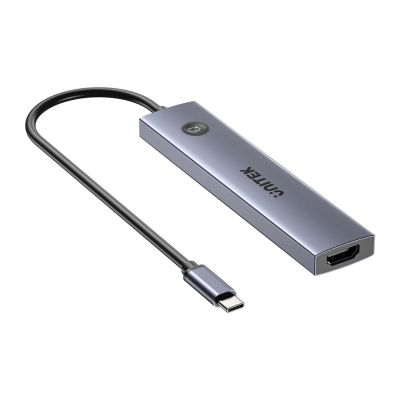 14. UNITEK HUB USB-C 7W1 PD 100W HDMI 2.0 Z PRZYCISKIEM ON/OFF