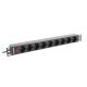 LANBERG LISTWA ZASILAJĄCA RACK 19" PDU 1U, 16A, 9X SHUKO, 3M PDU-09F-0300-BK