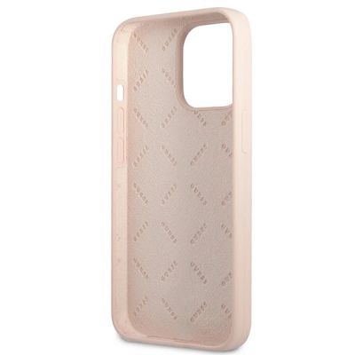 7. Etui Guess Silicone Triangle na iPhone 13 Pro Max - różowe